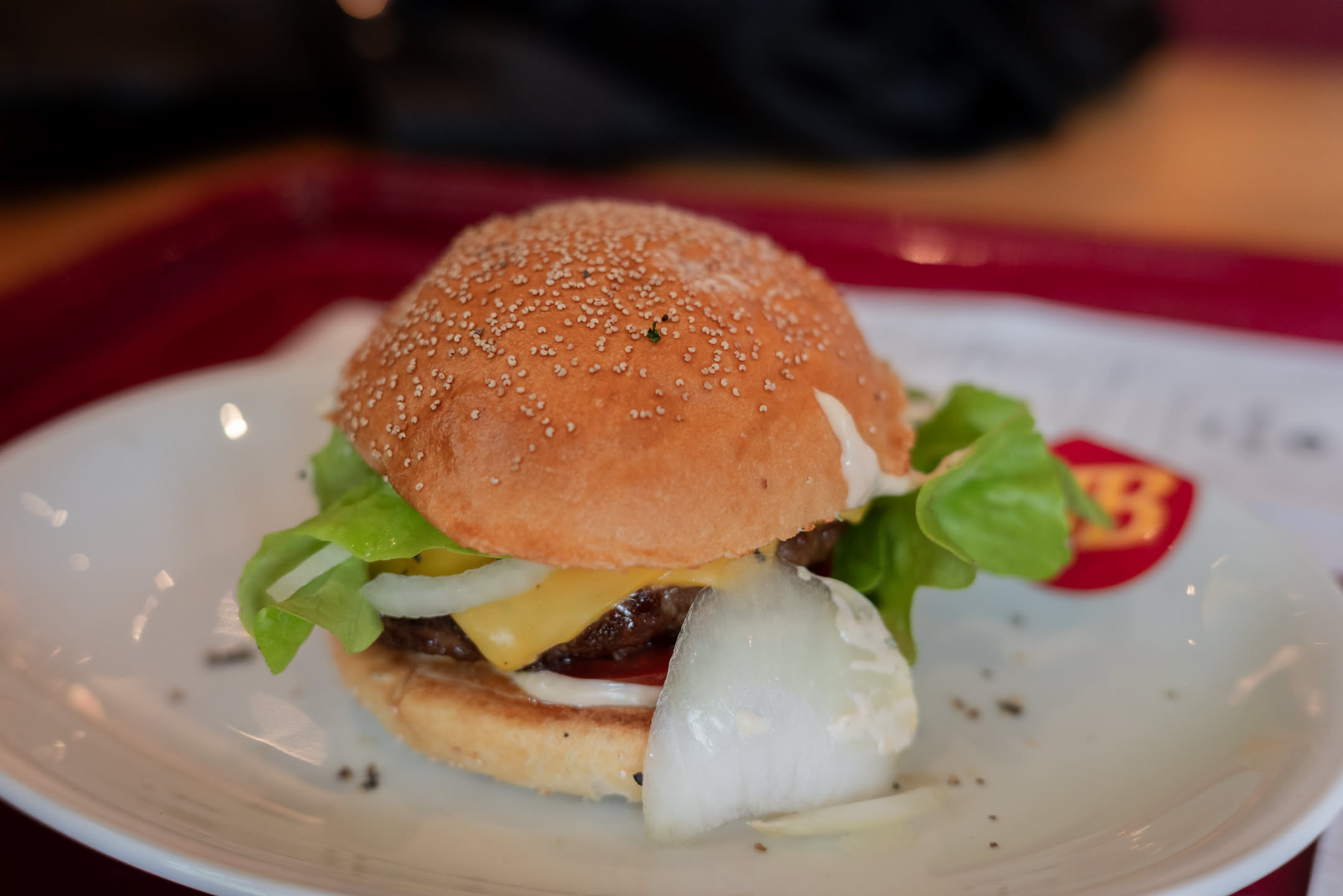 放了行李，吃了人生第一顆在漢堡吃的漢堡後，在市區隨意逛逛。